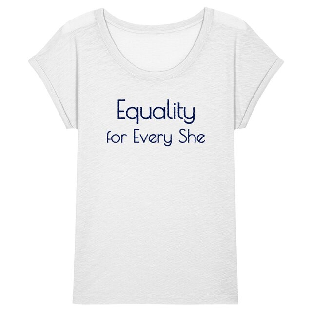 Image back T-shirt militante féministe pour Femme. Fabrication écoresponsable. Equality for Every She