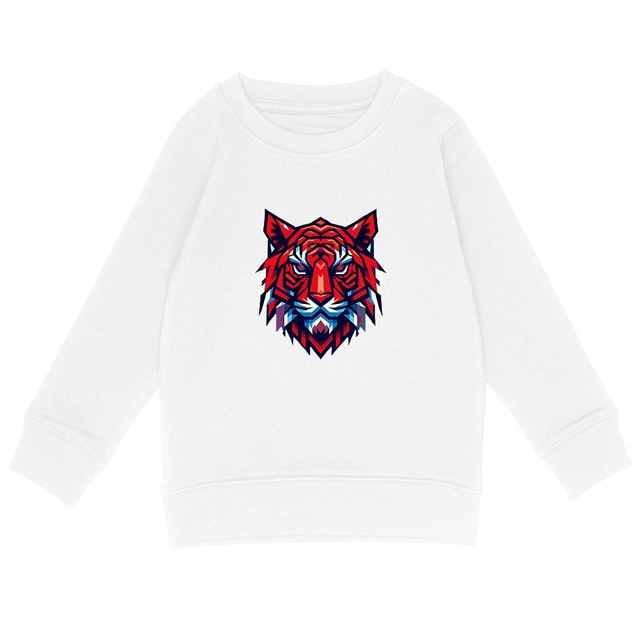 Image back Sweat-shirt tigre pour enfant, vêtement écoresponsable et éthique