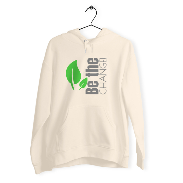 Image back Sweat militant à capuche Unisexe. Be the change !