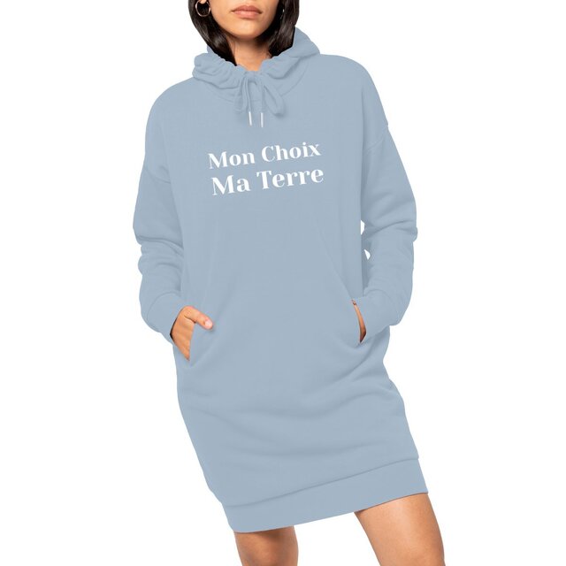 Image front Robe Sweat Femme durable et éthique. Mon choix Ma terre