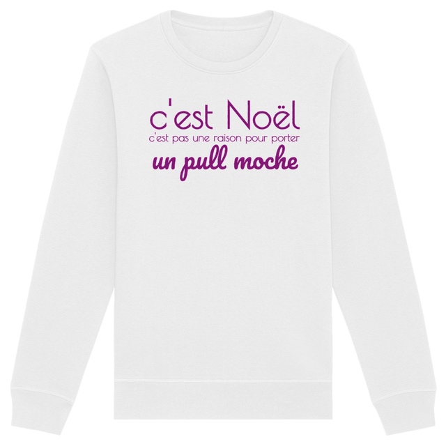 Image back Pull de Noël éthique - c'est Noël, c'est pas une raison pour porter un pull moche