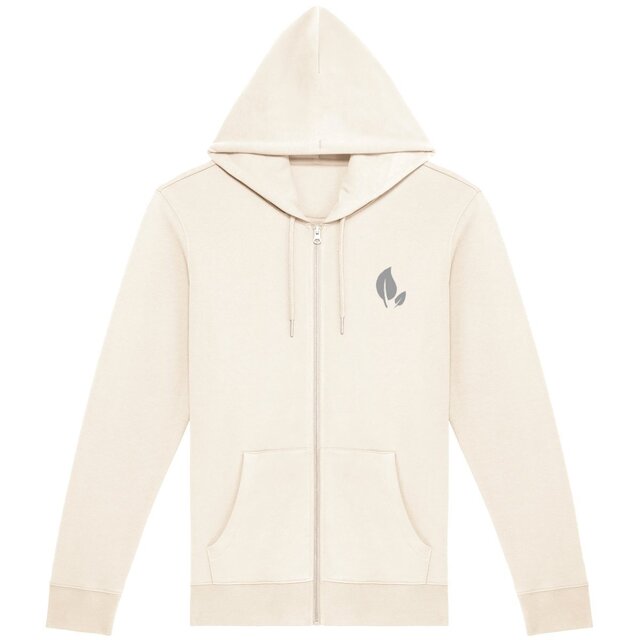 Image back Sweat à capuche écoresponsable zippé unisexe. Miltant(e) écolo