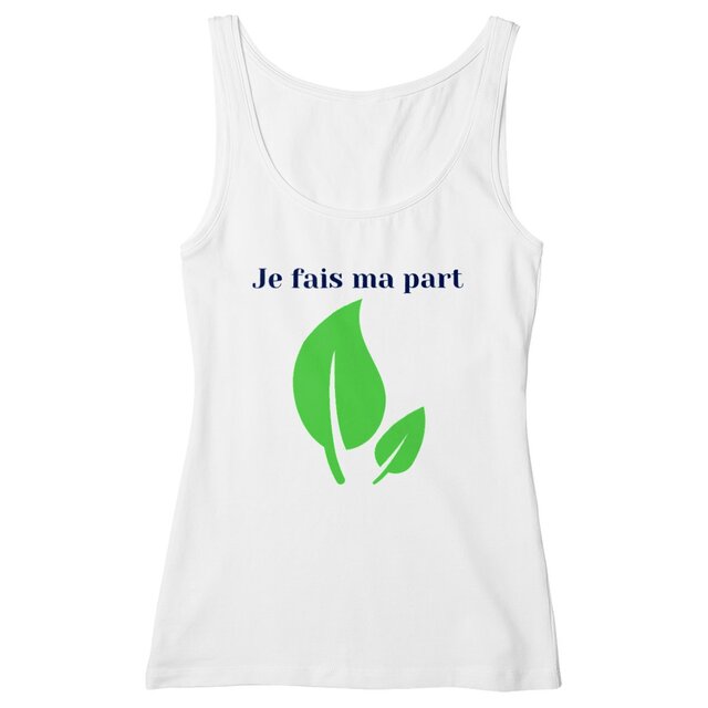 Image back Débardeur végan militante écologiste femme Cintré. Je fais ma part
