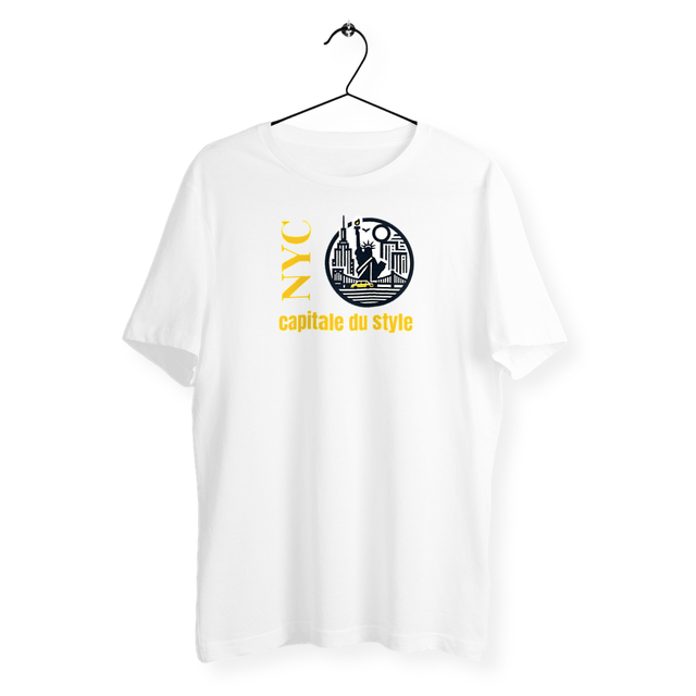 Image back Tee shirt New York City. Capitale du style. Tee shirt coton bio