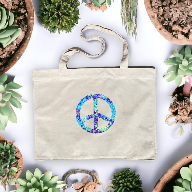 Image front Shopping bag du vivre ensemble. 100% tissu recyclé