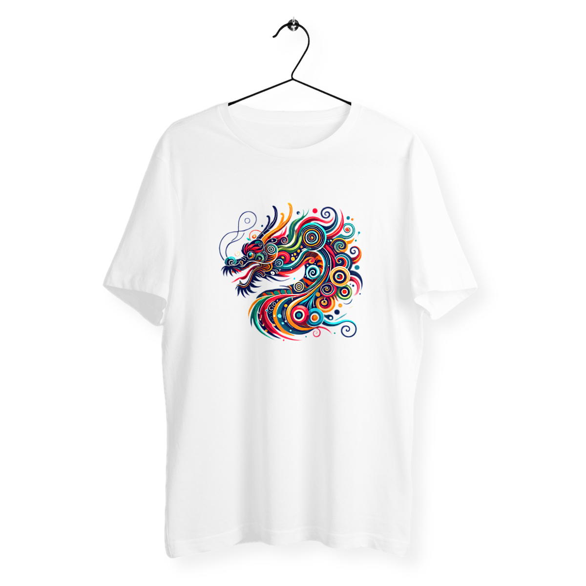 Image back T-shirt dragon unisexe léger en coton biologique