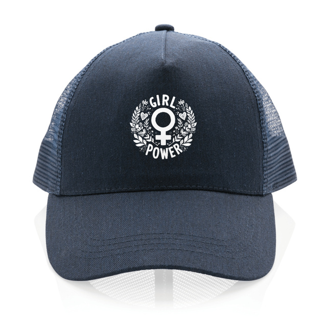 Image back Casquette Trucker en coton et polyester recyclés. Girl Power
