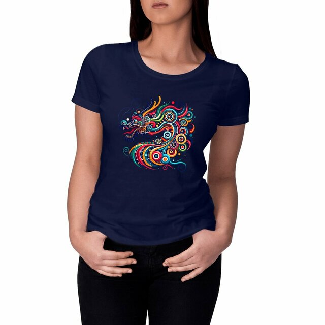 Image du produit T-shirt dragon femme en coton biologique