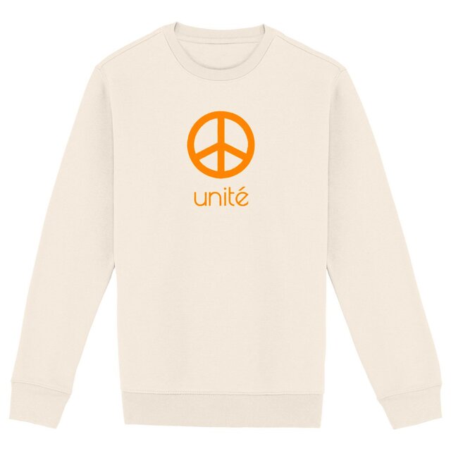 Image back Sweat-shirt écoresponsable vivre ensemble unisexe - Unité - Logo Peace and Love