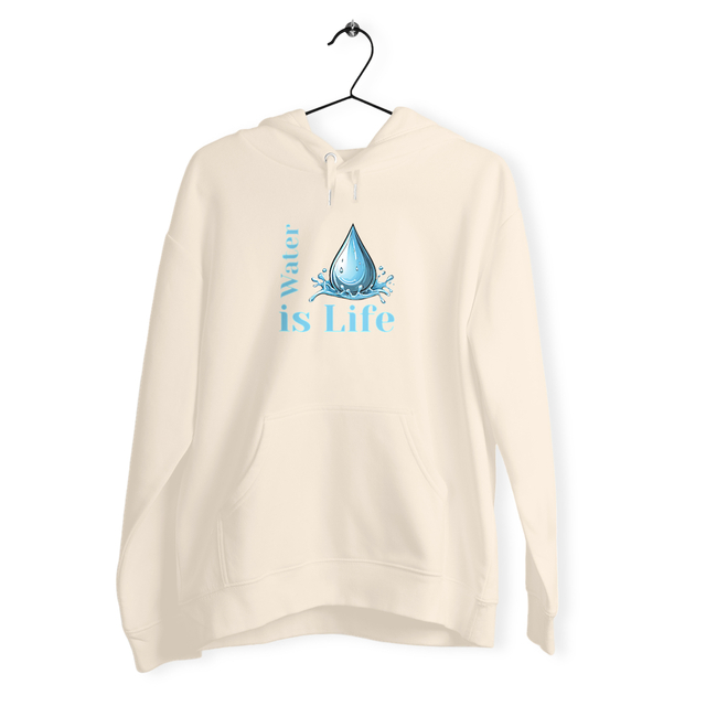 Image back Sweat à capuche militant écolo unisexe. Water is Life