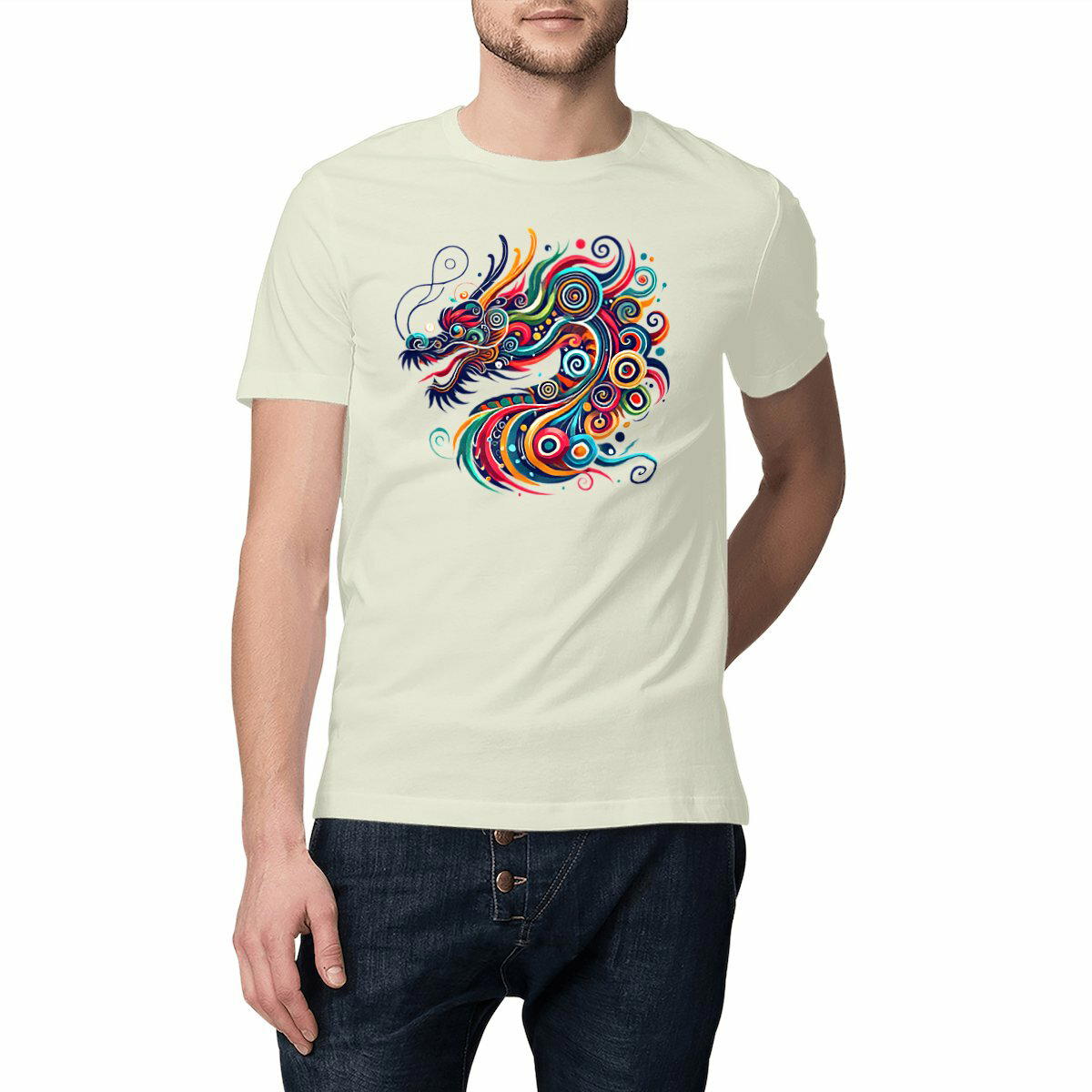 Image front T-shirt dragon unisexe