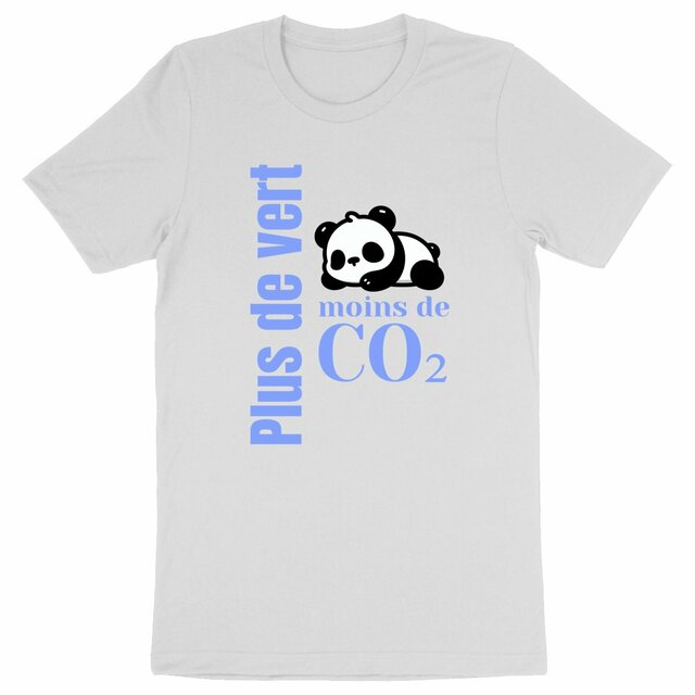 Image back Tee shirt écolo militant. Plus de vert, moins de CO₂
