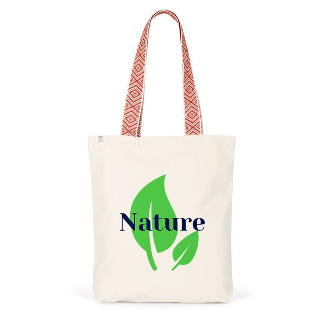 Image back Totebag en coton et polyester recyclés. Nature