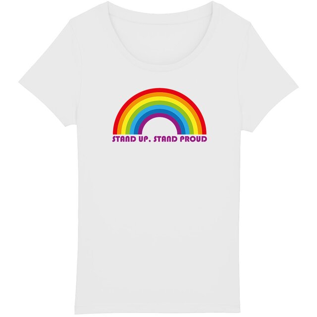 Image back T-shirt coton biologique femme - Stand up, stand proud