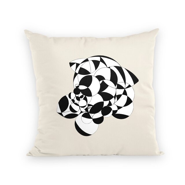 Image back Coussin chien géométrique premium - Issu du commerce équitable