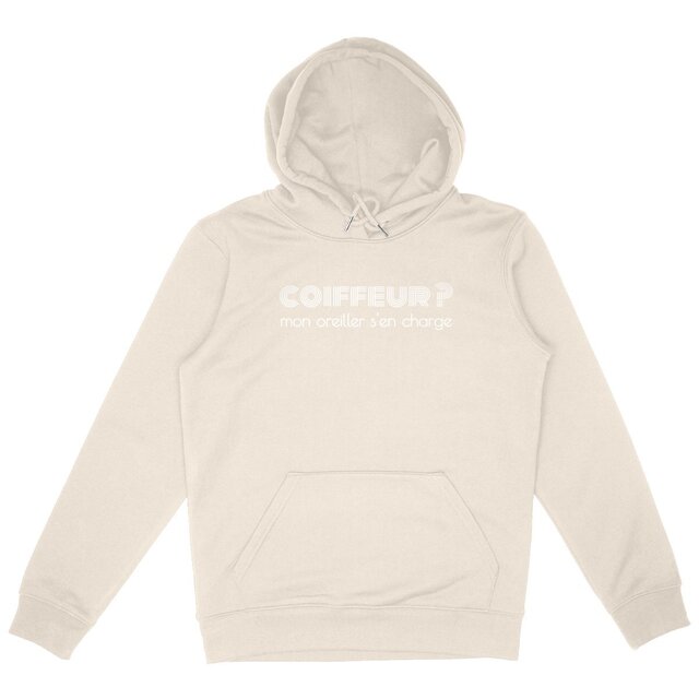 Image back Sweat à capuche unisexe éco-responsable - coiffeur ? mon oreiller s'en charge