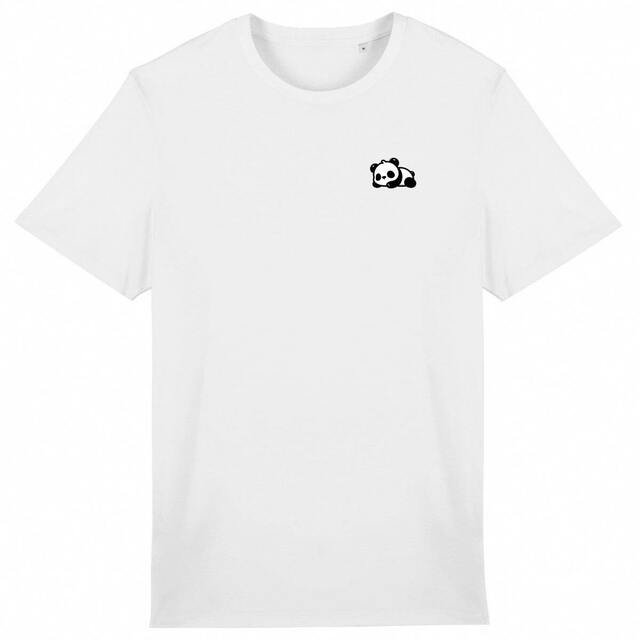 Image back T-shirt panda unisexe léger en coton biologique