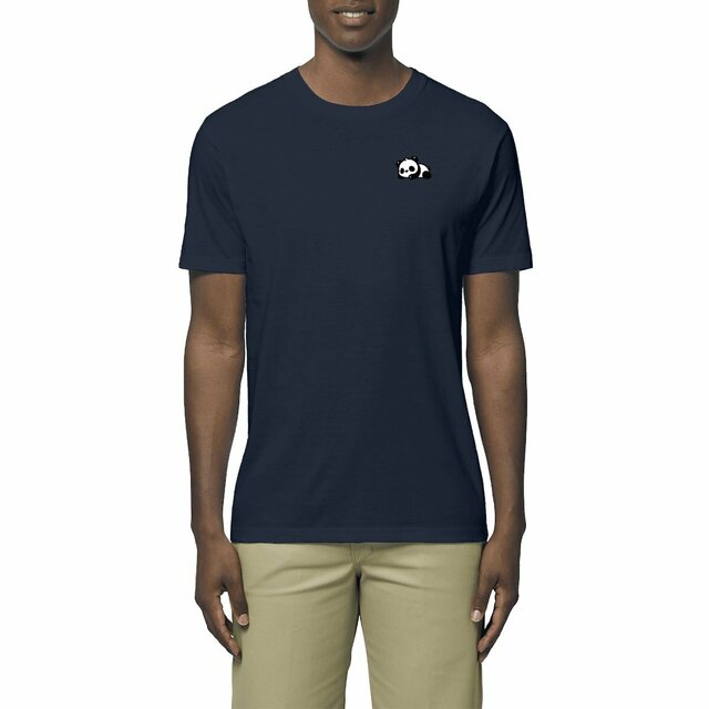 Image front T-shirt panda unisexe léger en coton biologique