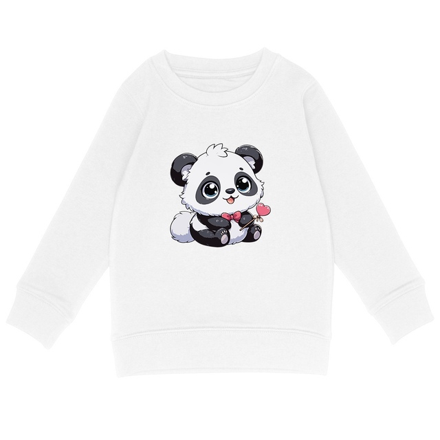 Image back Sweat-shirt panda Enfant. Fabrication écoresponsable. Imprimé en France