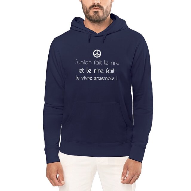 Image front Militant(e) du vivre ensemble - Sweat à capuche éthique et unisexe