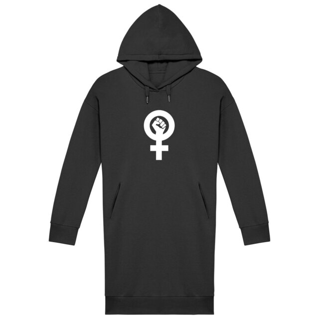 Image back Robe Sweat Femme éco-responsable et éthique - Poing féministe