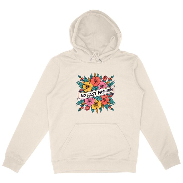 Image back Sweat à capuche unisexe coton bio et polyester recyclé. No fast fashion