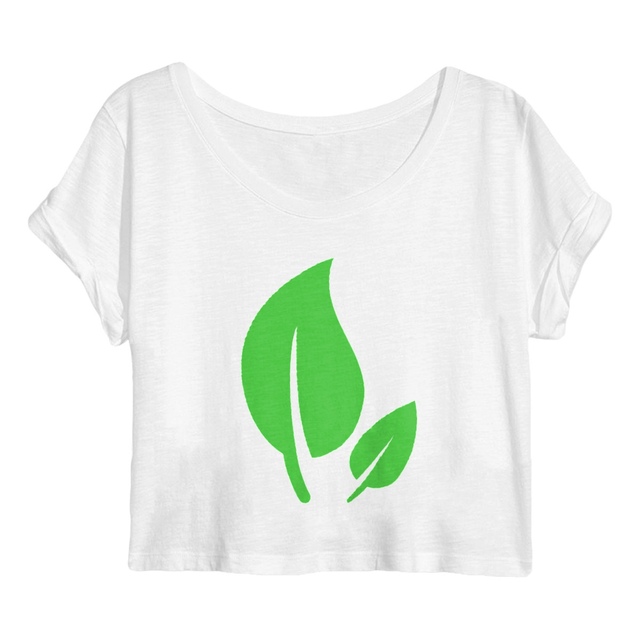Image back Crop top femme végan en coton biologique. Militante écologiste