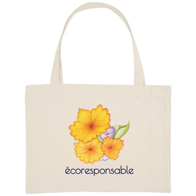 Image back Shopping bag en matières recyclées écoresposables