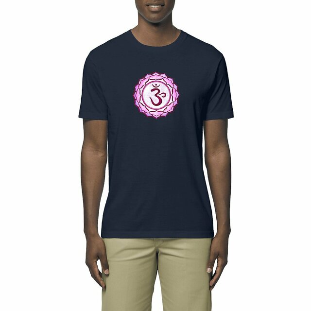 Image front T-shirt unisexe et végan. 7ème Chakra, le Chakra coronal
