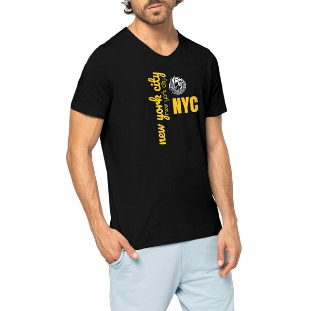 Image front T-shirt Homme New York City - Logo New York - Coton biologique