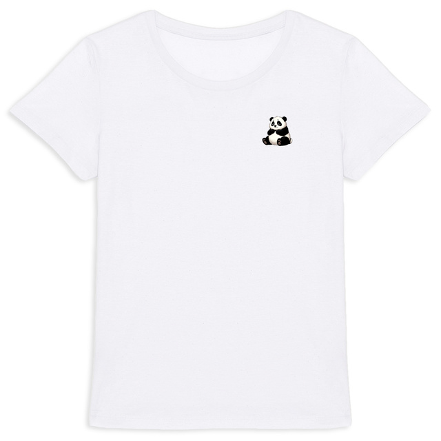 Image back Tee-shirt panda femme. Coton bio et fabrication équitable