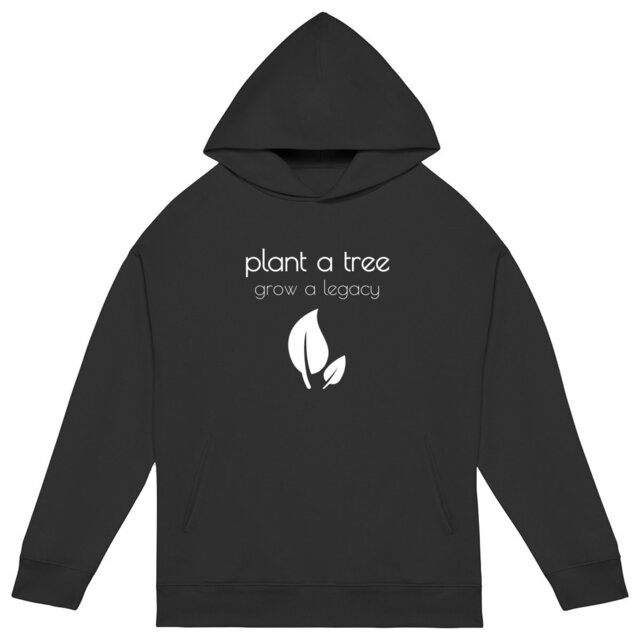Image back Sweat à capuche Unisexe Oversized durable et éthique - Plant a tree, grow a legacy