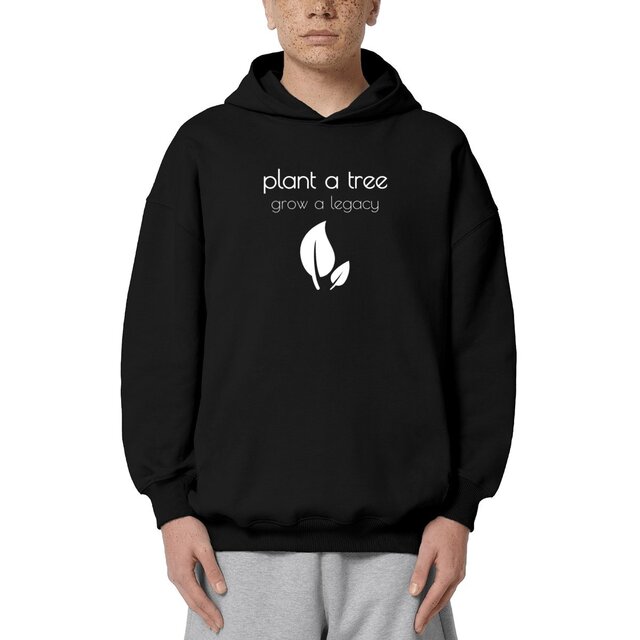 Image front Sweat à capuche Unisexe Oversized durable et éthique - Plant a tree, grow a legacy