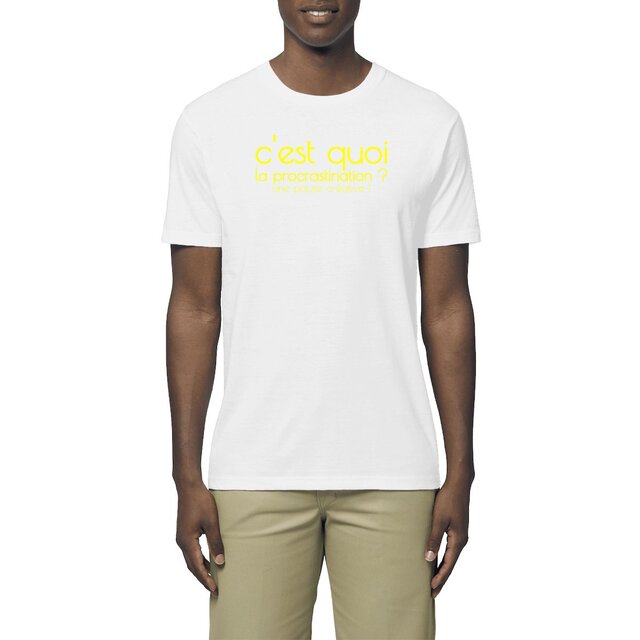 Image front T-shirt unisexe léger - c'est quoi la procrastination ? une pause créative !