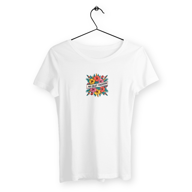 Image back T-shirt Femme 100% coton biologique, végan. No Fast Fashion