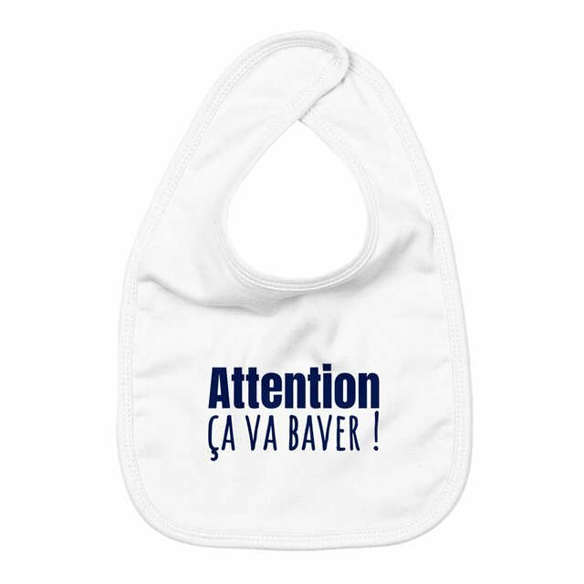 Image back Bavoir bébé coton biologique et végan - Attention, ça va baver !