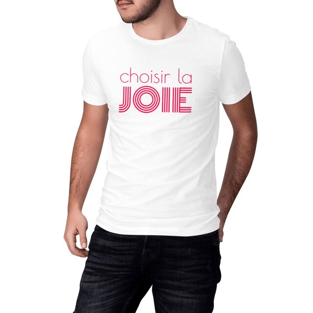 Image front T-shirt écoresponsable unisexe  - Choisir la joie