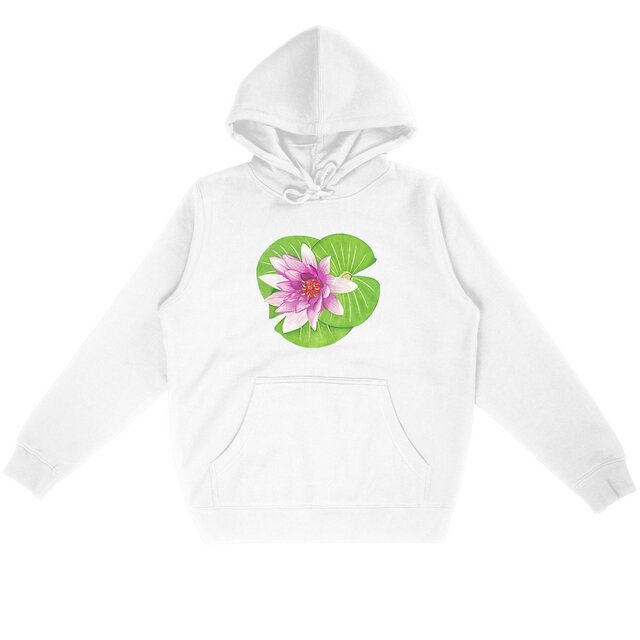 Image back Sweat à capuche Unisexe - Motif nénuphars