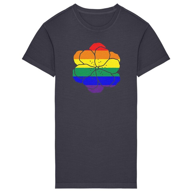 Image back Robe T-shirt végan pour femme - 100% coton biologique. Pour militante LGBTQIA+