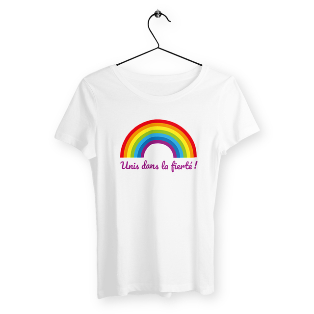 Image back T-shirt Femme 100% coton biologique - Unis dans la fierté !