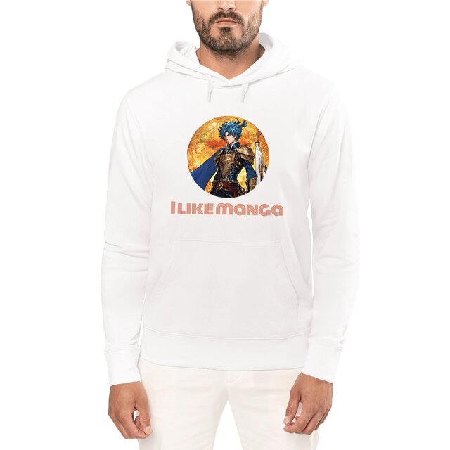 Image front Sweat à capuche écoresponsable unisexe - I like manga