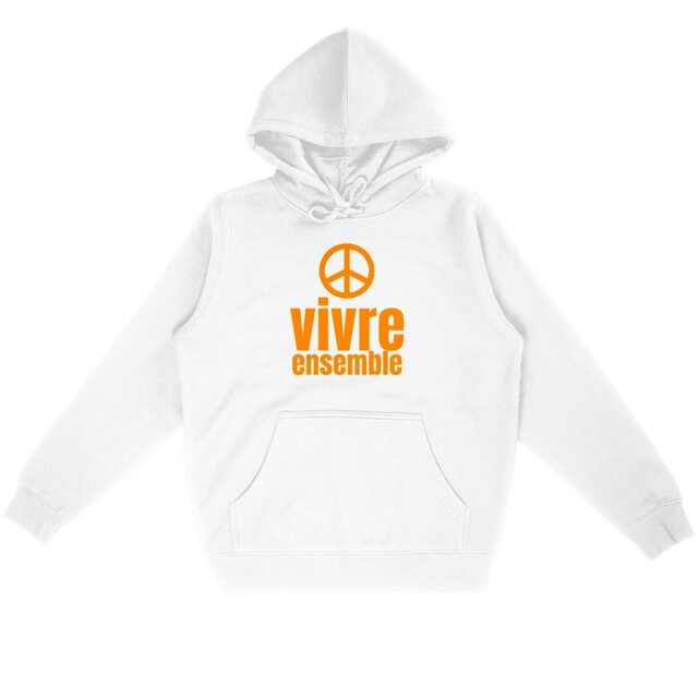 Image back Sweat à capuche Unisexe - Vivre ensemble