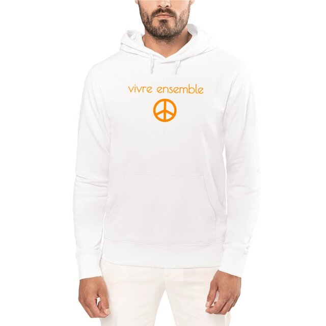 Image front Sweat à capuche Unisexe - Vivre ensemble
