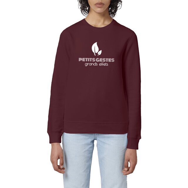 Image front Sweat-shirt éthique, durable et unisexe - Petits gestes, grands effets