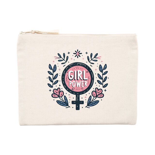 Image back Pochette trousse, porte-monnaie ou trousse à maquillage. Girl Power