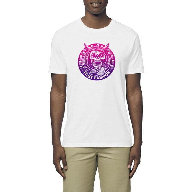 Image front T-shirt unisexe léger. 100% coton biologique. Non à la Fast Fashion !