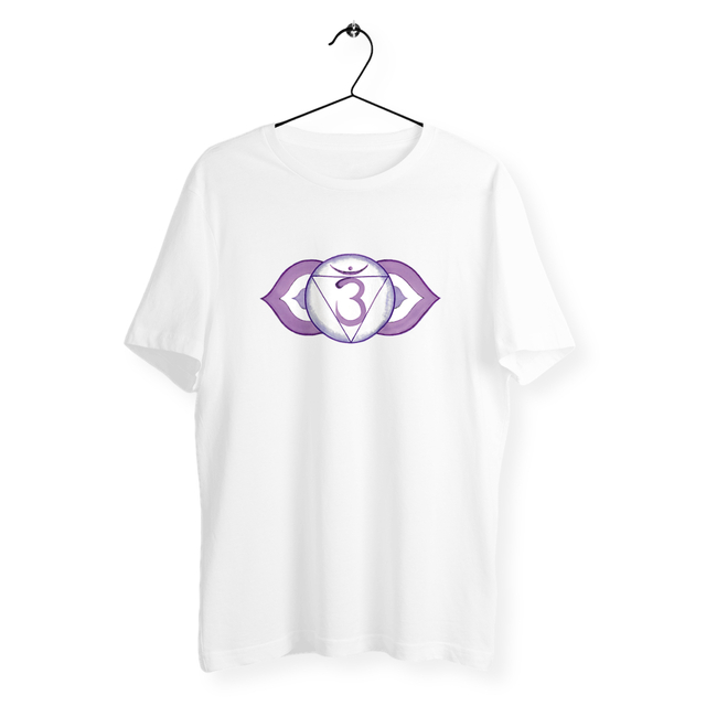 Image back T-shirt unisexe et végan. 6ème Chakra, le Chakra du 3ème oeil