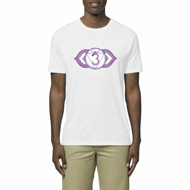 Image front T-shirt unisexe et végan. 6ème Chakra, le Chakra du 3ème oeil
