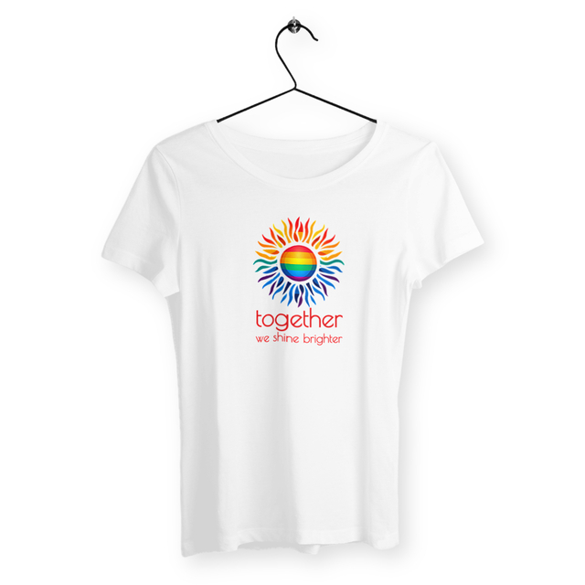 Image back T-shirt Femme Vegan coton biologique - Together we shine brighter