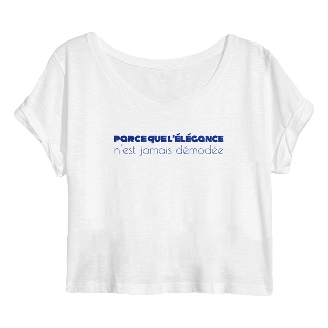 Image back Crop top Femme coton biologique - Parce que l'élégance n'est jamais démodée